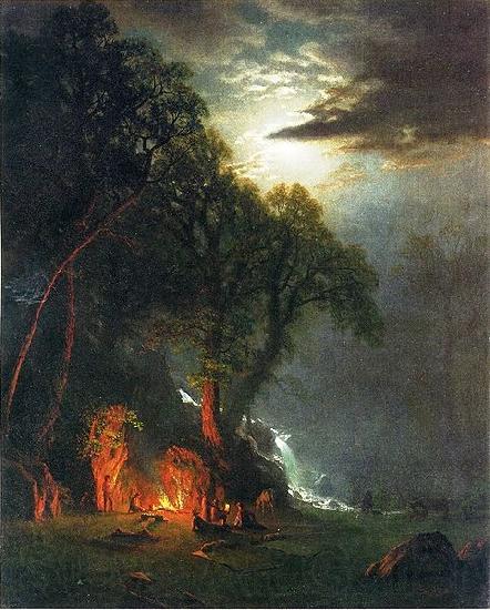 Albert Bierstadt Campfire Site, Yosemite France oil painting art